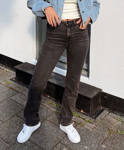 Grace Straight Leg Jeans | Dark gray | Stretch | Tall