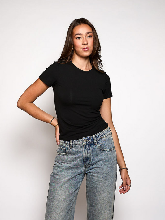 Lexie short sleeve top | Tall | Black