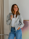 Khloé Zipper Hoodie | Grey | Tall