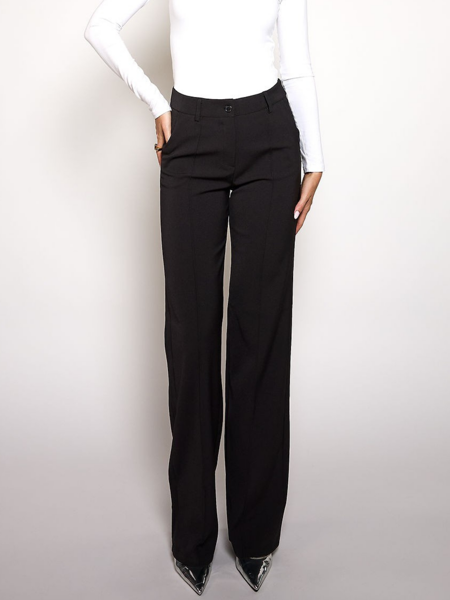 Marley | Wide leg trousers | Black | Tall