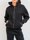 Khloé Zipper Hoodie | Black | Tall