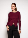 Nala Button Top | Tall | Bordeaux
