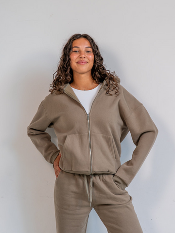 Khloe Zipper Hoodie | Sage | Tall