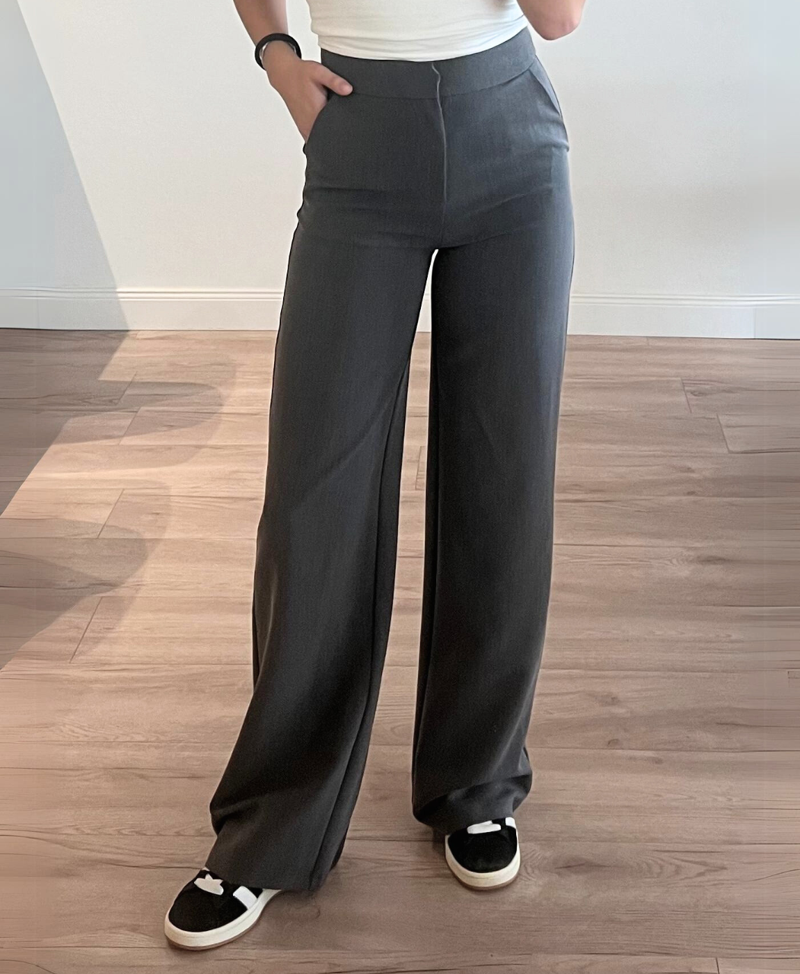 Nova | Wide leg trousers | Dark gray | Tall