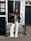 Mira | Super Wide Leg Jeans | Cream | Stretch | Tall