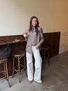 Mira | Super Wide Leg Jeans | Cream | Stretch | Tall