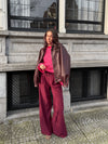 Jip | Wide-leg trousers with pleats | Bordeaux | Tall
