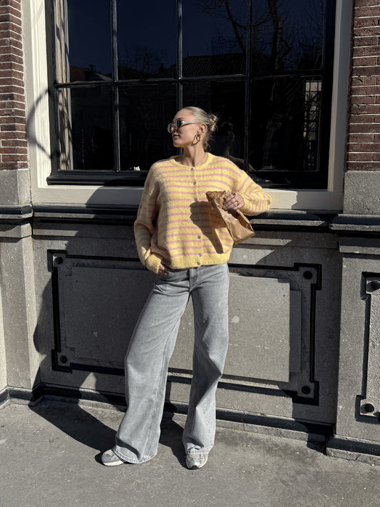 Mira | Low Waist Super Wide Leg Jeans | Gray | Stretch | Tall