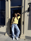 Zoey Barrel Jeans | Mid waist | Blue | Stretch | Tall