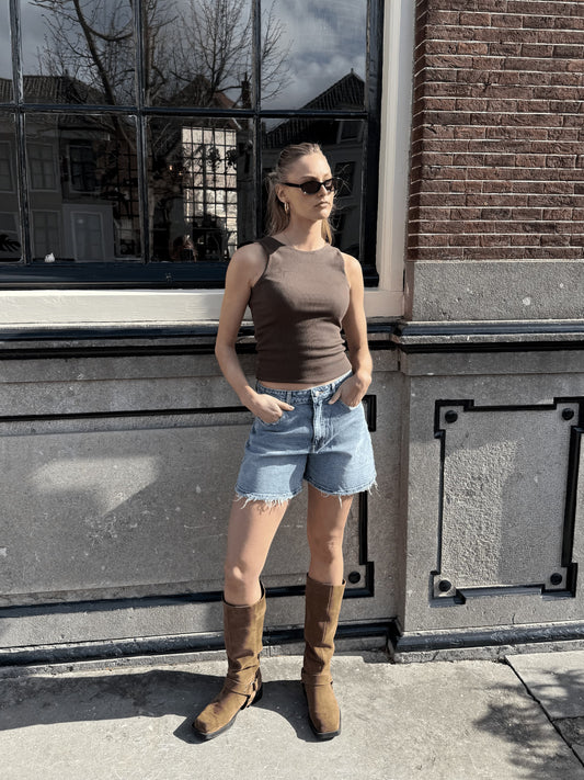 Basic Tank Top Noa | Brown | Tall