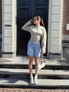 Riva | Denim Shorts | Light Blue | Tall