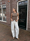Zoey Barrel Jeans | Mid-waist | White | Stretch | Tall