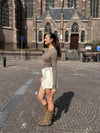 Liv | Denim Skort | Cream | Tall
