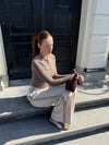 Cilia | Long sleeve button-up top | Brown | Tall
