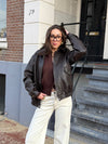 Loua oversized jacket | Dark brown | Tall