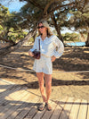 Ava Polka Dot Jacket | White | Tall