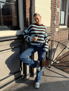 Leah Knit | Striped Blue Brown | Tall