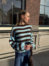 Leah Knit | Striped Blue Brown | Tall