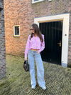 Mira | Low Waist Super Wide Leg Jeans | Gray | Stretch | Tall