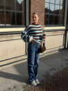 Leah Knit | Striped Blue Brown | Tall