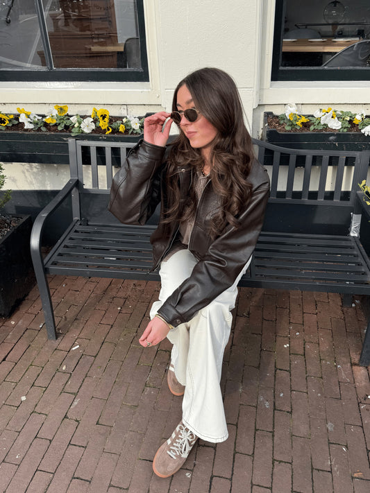 Loua oversized jacket | Dark brown | Tall