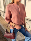 Lena Knitted Cardigan with Buttons | Pink | Tall