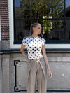 Amber Polkadot top | White Black | Tall