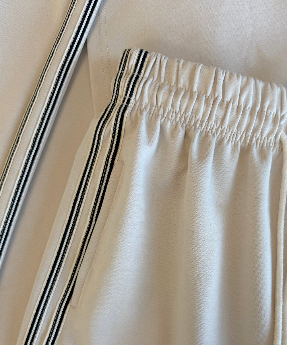 Izzy pants | Beige with stripe | Tall