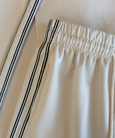 Izzy pants | Beige with stripe | Tall
