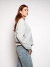Wildflower Sweater | Grey with green print | Tall