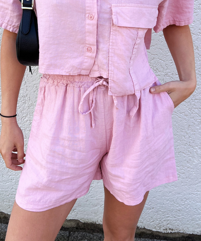 May | Linen shorts | Co-ord set | Pink | Tall