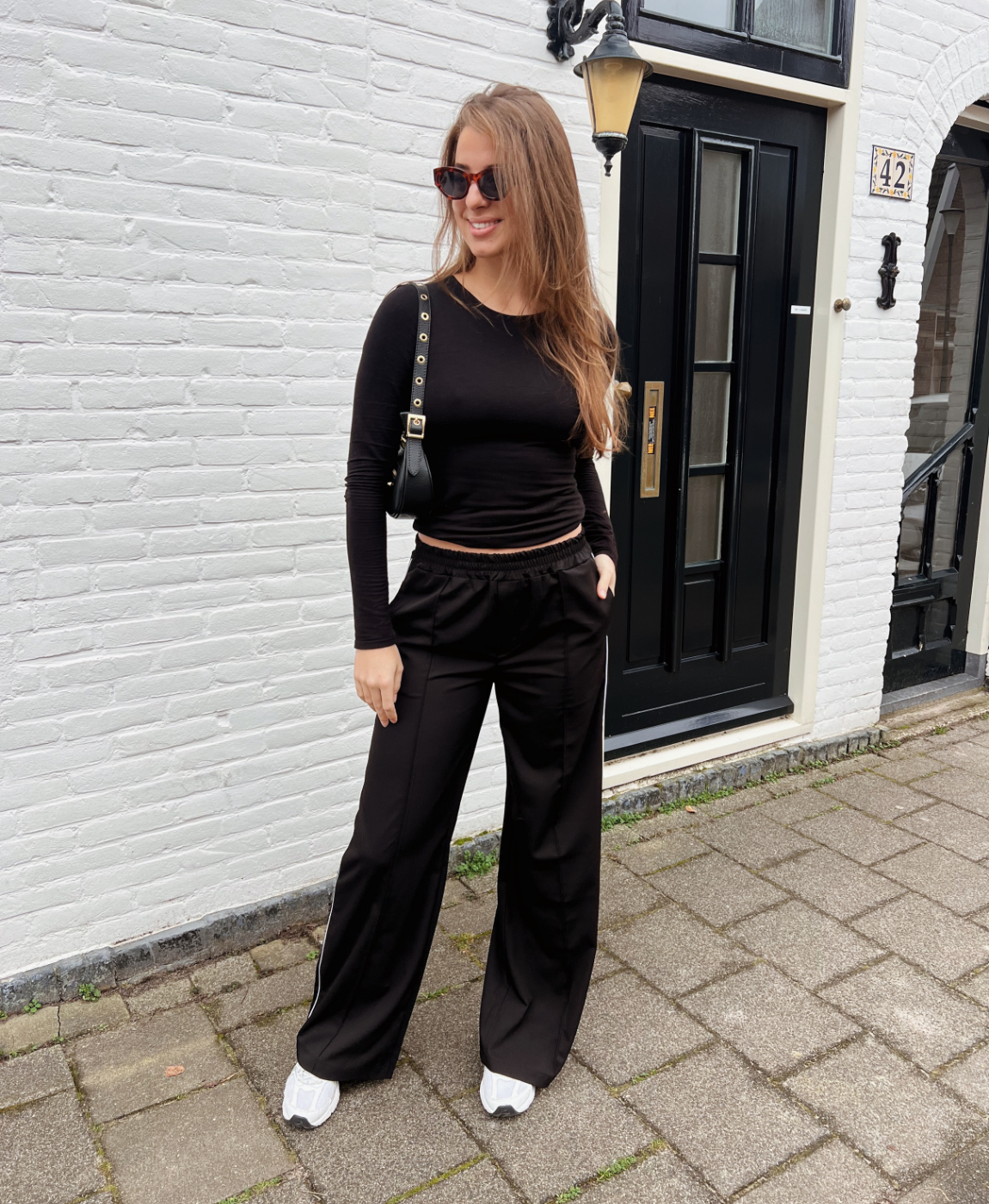 Blake pants with stripes | Black | Tall