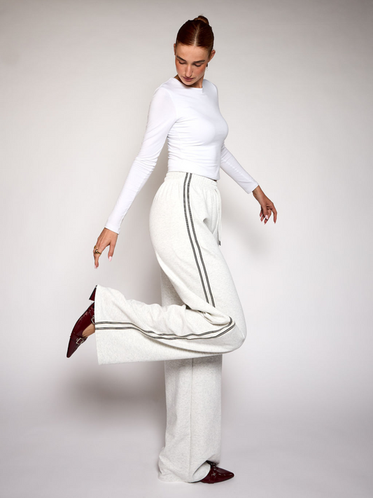 Izzy pants | Grey with stripes | Tall