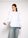 Nine Tee | flared sleeve | Tall | White