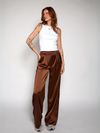 Gigi Satin pants | Tall | Brown