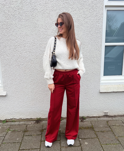 Blake pants with stripe | Red | Tall