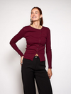 Nala Button Top | Tall | Bordeaux
