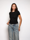 Lexie short sleeve top | Tall | Black