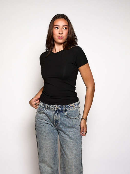 Lexie short sleeve top | Tall | Black