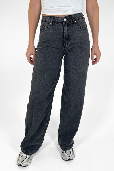 Jade Super Wide Leg Jeans | Mid waist | Gray | Tall