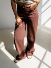 Elle | Super Wide Leg Jeans | Dark brown | Tall