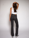 Grace Straight Leg Jeans | Dark grey | Stretch | Tall