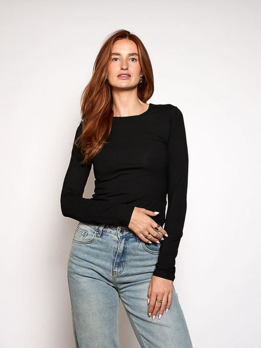Lexie long sleeve top | Tall | Black