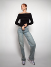 Maddy Wide Leg Jeans | Washed blue | Stretch | Tall