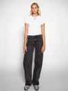 Jade Super Wide Leg Jeans | Mid waist | Dark gray |