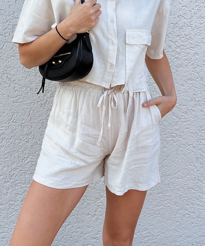 May | Linen shorts | Co-ord set | Beige | Tall