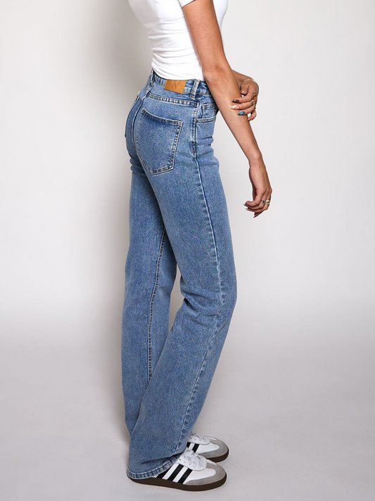 Livia Straight Leg Jeans | Blue | Stretch | Tall