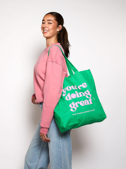 Canvas bag | Green | The Wildflower Club