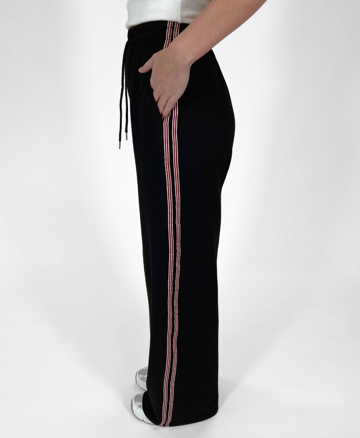 Izzy pants | Black with stripes | Tall