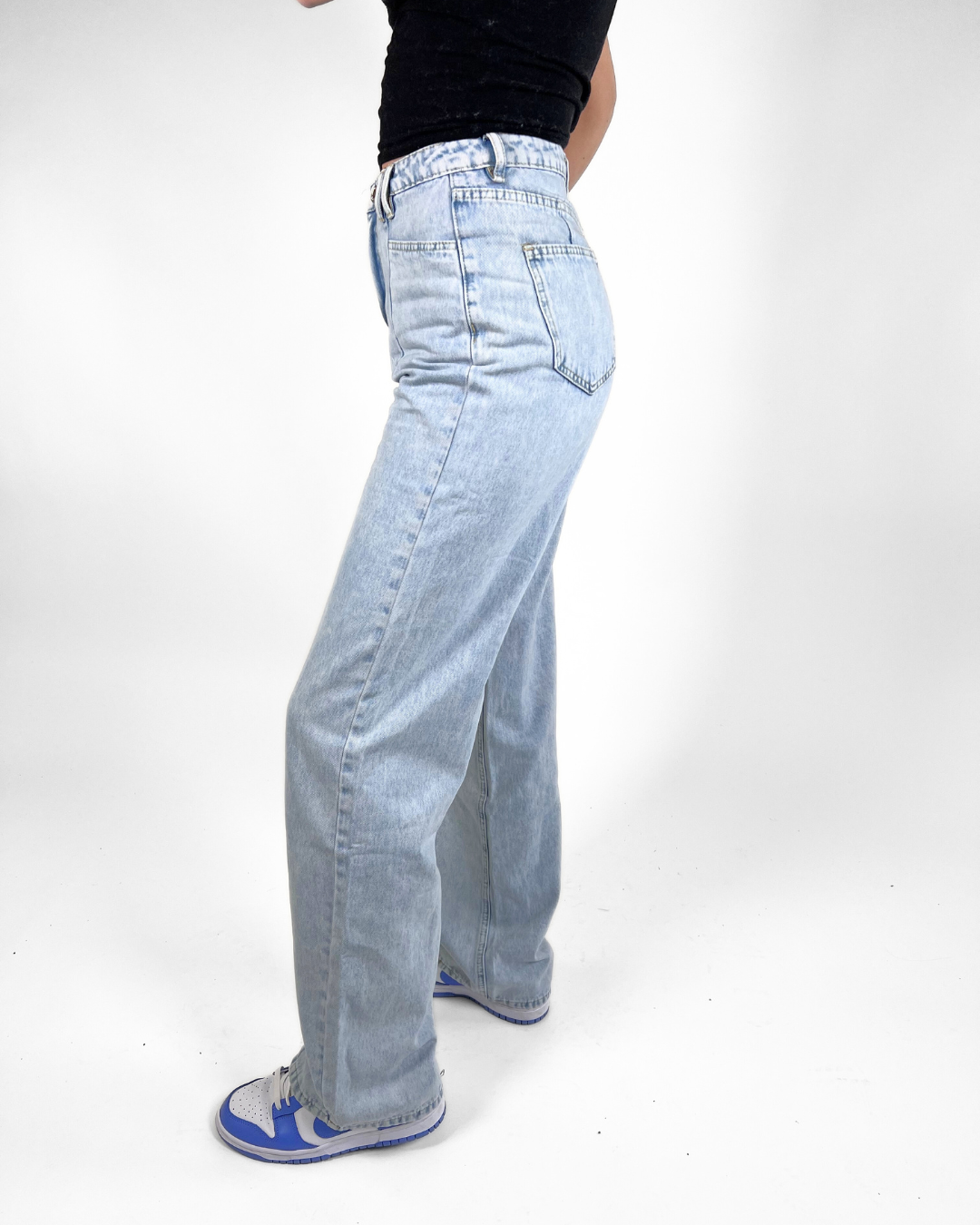 Iza Wide Leg Jeans | Licht blauw | Tall